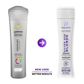 Naissant Silver Ash Blonde Hair Blue Toning Shampoo | Ultra High-Purity Blue Pigments | Neutralizes Orange &Brassy Tones | Hyaluronic Acid, Collagen &Biotin |Paraben, Ammonia &Sulfate Free |10.1 Fl Oz