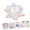 VICASKY Elegant Crystal Nail Art Wash Cup with Lid Lotus