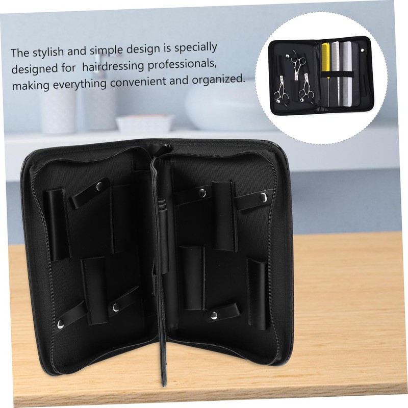 Ipetboom 1Pc Professional Leather Scissor Storage Bag for Hairdressing Tools