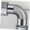 TEHAUX Stainless Steel Elbow Chimney Exhaust Flue Durable Rustproof Vent