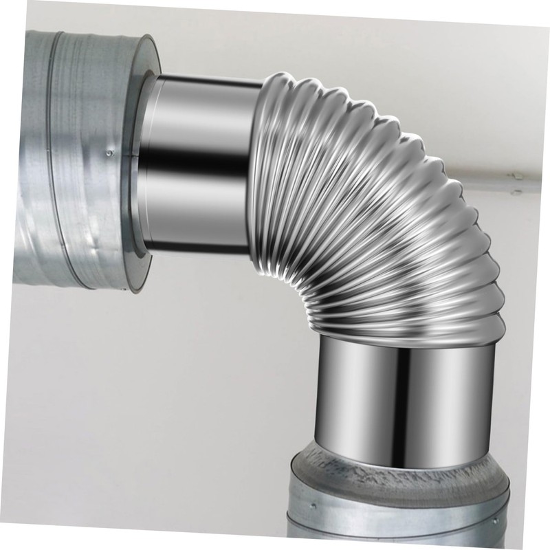 TEHAUX Stainless Steel Elbow Chimney Exhaust Flue Durable Rustproof Vent