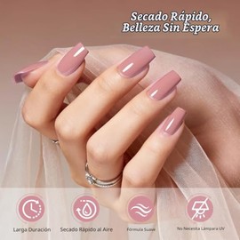OpenLive 18ml Esmalte de uñas rosa polvoriento de secado rápido de gran volumen, rosa claro, esmalte de uñas de secado rápido y larga duración, arte d