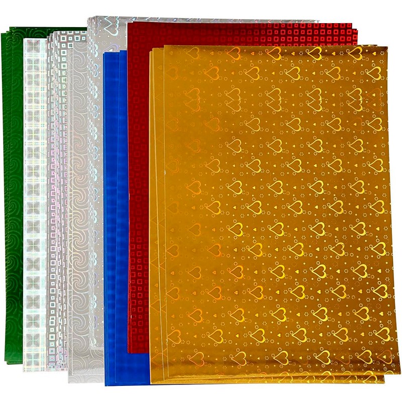 Creativ 449470 Holographic Paper, A4 21x30 cm, 120 g, 8asstd