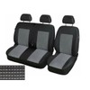 Settiva Black & Grey Front Bus Seat Covers 1+2 with