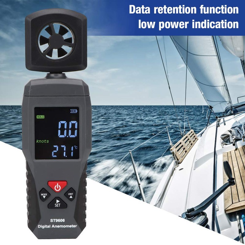 Digital Anemometer，ST9606 Wind Portable Hand-held Anemometer Wind Speed Meter LCD