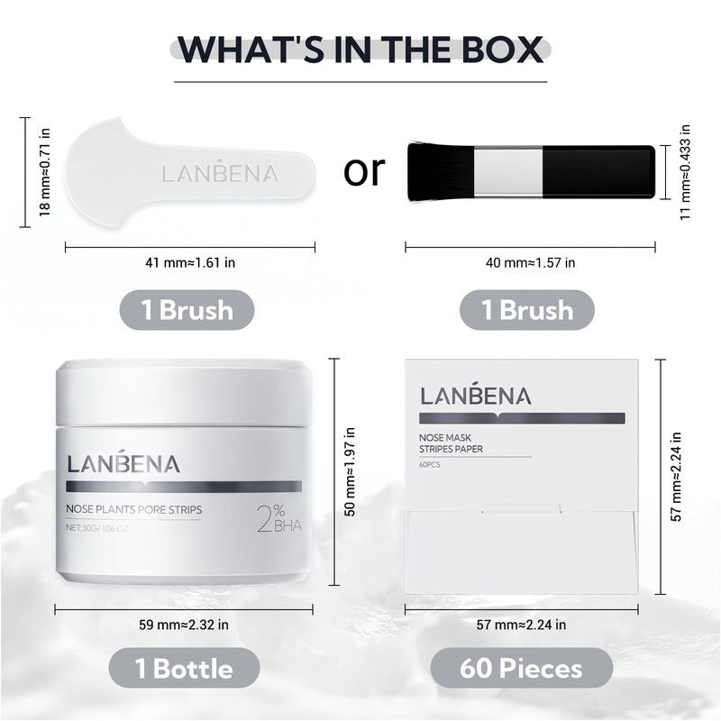 LANBENA Blackhead Remover - Peel Off Mask for Nose &