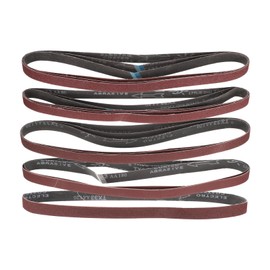 sourcing map 15pcs 1 x 42" Sanding Belts 3pcs Each of 60/80/120/180/240 Grit Aluminium Oxide Flush Joint Belt Sander Paper for Metal Woodworking Automotive Repair