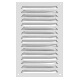 PATIKIL 10 x 16 Inch Aluminum Vent Cover, Screen Air Grille Ventilation Cover HVAC Louvered Grill for Home Kitchen Fireplace Bathroom Wall Ceiling, Silver Tone