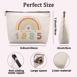 40th Birthday Gifts Women Funny Cosmetic Bag, Best Gifts for 40 Year Old Birthday Gifts for Women 40th Birthday Gifts for Women Mom Wife Aunt Sister Friend Makeup Bag for Mothers Day Christmas
