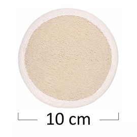 Loofah Pads (Pack of 5) - Exfoliating Scrubbing Sponges - Natural Luffa Material - Essential Skin Care Product - For Shower/Bath - Fibrous Texture - Perfect for Face/Body Wash - Wet It and Apply Soap