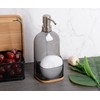 Clasin Home Kitchen Soap Dispenser with Sponge Holder, Refillable Acrylic