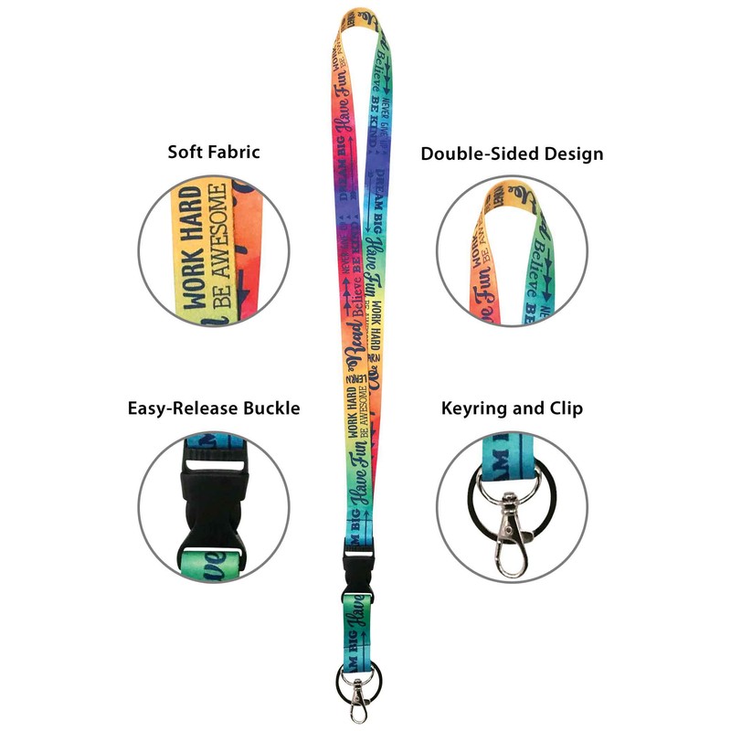 Teacher Created Resources Positive Sayings Watercolor Lanyard