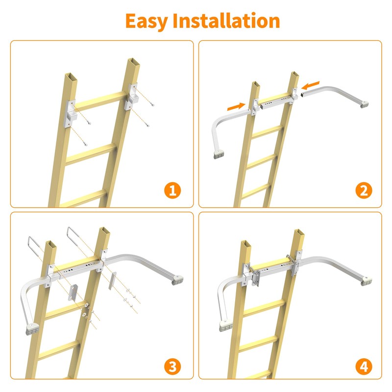 Homydom Ladder Stabilizer for Extension Ladders, Fits 13"-17.6" Wide, Heavy