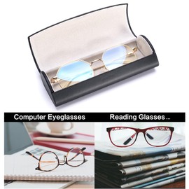 Vemiss Hard Shell Glasses Case, Portable Protective Eyeglasses for Men Women