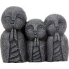 Eastern Enlightenment Jizo Monks Smiling and Praying Statue, 3 Inch