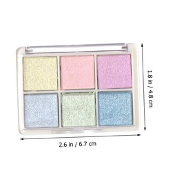 Baluue Metallic Nail Powder with Six Colors Solid Gel Art Pigment for Diy Nail Decoration Includes Glitter and Brushes Women