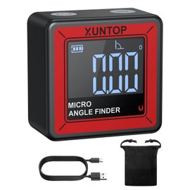 XUNTOP Inclinometro Digitale Precisione ±0.2° Base magnetico e Canale a V