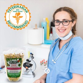 Parrot Food by Bird Street Bistro Tropical | Cooks in 3 min. | All Natural & Organic Grains and Legumes, Healthy, Fruits, and Vegetables, Spices - No Fillers, Sugars, Sulfites (Large 18 oz.)