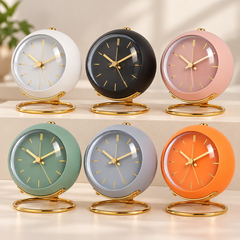 Analog Alarm Clock for Bedside Use – Silent Luminous Pointer