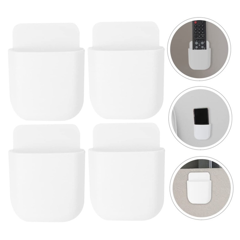 KICHOUSE Wall-mounted Phone Holder Wall Pencil Organizer Remote Control Storage