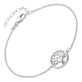 trendor Girls' Bracelet with Tree of Life 925 Silver Bracelet for Young Women, Magical Gift Idea, Elegant Accessory 15809, Sterling Silver