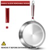 Inqibee 13-Inch Tri-Ply Stainless Steel Frying Pan with Lid and