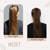 Hetto Real Hair Braid Extensions, Brown Ponytail Extensions, Wrap Around