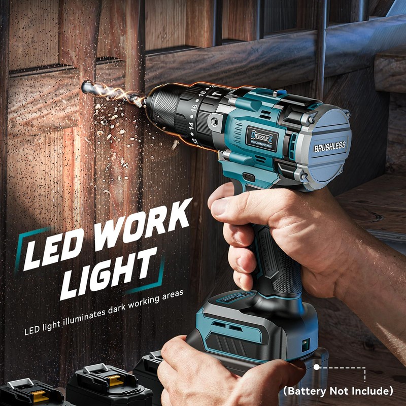 DIYtoolifz Cordless Power Drill Compatible with Makita 18v Battery: 3