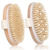 Janety Cepillo Exfoliante Corporal de Cerdas Naturales Firmes con Base