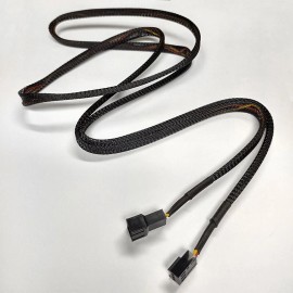 OKGEAR 48" 3 Pin Connector PC Computer Fan Extension Adapter Cable, Black Sleeved