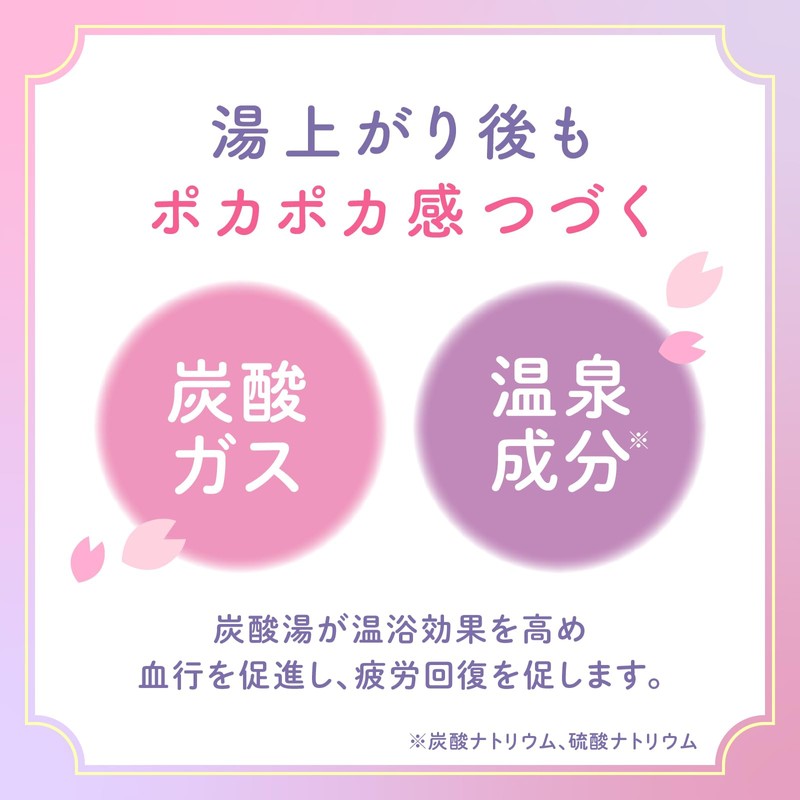 Warm Foaming Momi Sakura Carbonated Bath Solution, Cherry Blossom Scent,