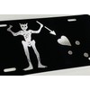 Blackbeard Pirate Flag License Plate Edward Teach Diamond Engraved Front