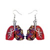 Novel Acrylic Human Lung and Butterfly Dangle Earrings - Unique