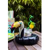 Folat 20728 Inflatable Floating Toucan Cup Holder Multi Colors, Black