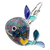 DOWAY Ocean Collection - Pendientes de aro esmaltados, diseño de