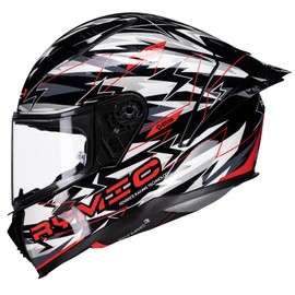 RYMIC SR6 Full Face Motorcycle Helmet with Clear&Tinted Visors Street Racing Helmets for Adult Men Women Pinlock Ready DOT Approved