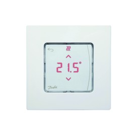 Danfoss Icon 088U1015 Surface Mounted Room Thermostats with Digital Screen, 230 V, for Hydraulic Floor Heating and Other Applications with Engines, White