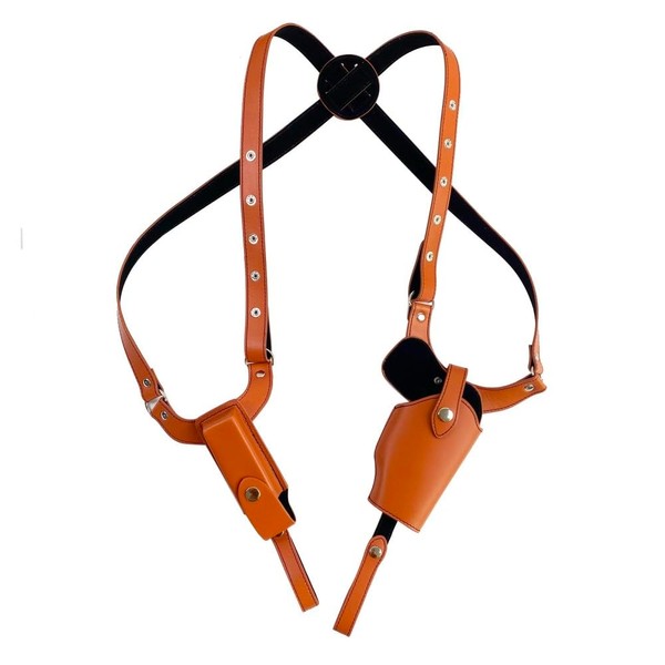 Vertical Shoulder Holster Adjustable PU Leather Pistol Holster Hidden Underarm