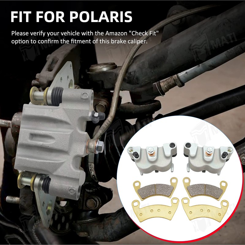 M MATI Front Left Right Brake Caliper Set with Pads
