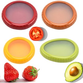 Twinboster Avocado Saver & Onion Storage Set of 4 Reusable Fruit and Veggie Savers - Ideal for Avocados, Tomatoes, Apples, Garlic, Onions, and More