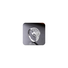 Cutesmile Fashion Jewelry 925 Sterling Silver Tree of Life Ring Jewelry Wedding Women Cute Size 6-9, 6, Silver