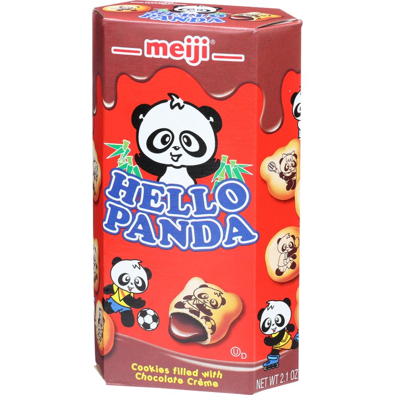 Meiji Hello Panda Biscuit with Chocolate Cream, 2.1 oz