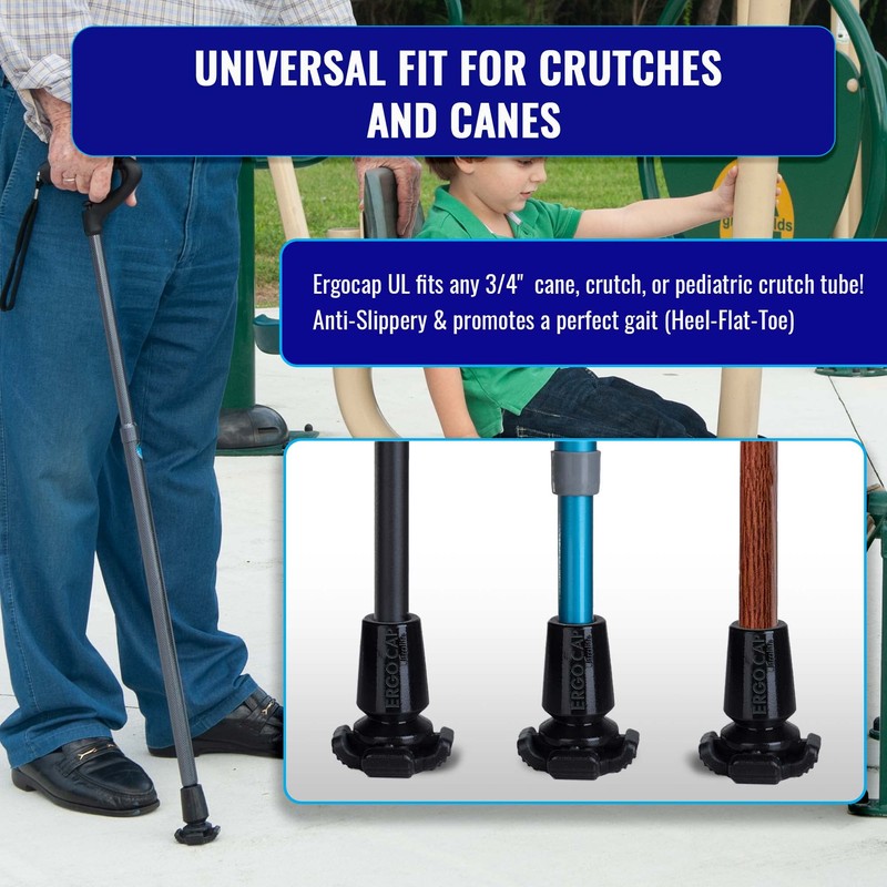 Ergocap® Ultralite Cane Rubber Tip (1 Unit-Universal for Canes)