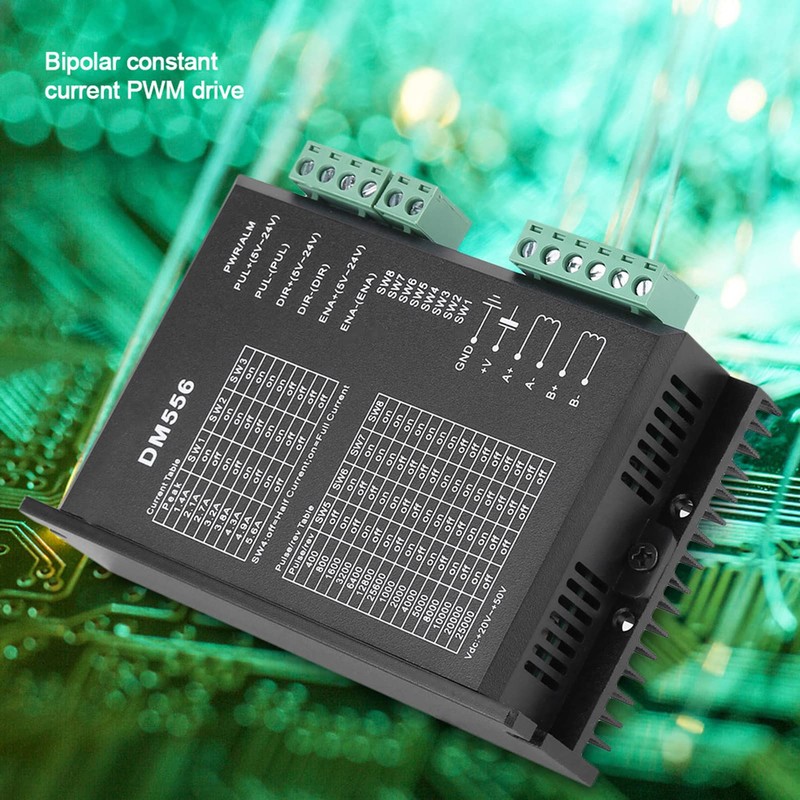 DM556 Stepper Motor Driver, DC 24V-50V 1.0A-5.6A 2 Phase Stepper