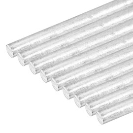 uxcell 9Pcs Zinc Rod, 99.995% High Purity Solid Zinc Bar 3/8"(10mm) Dia 4"(100mm) Length Zinc Metal Rod Anode Good Conductivity for Scientific Experiment Research DIY Craft