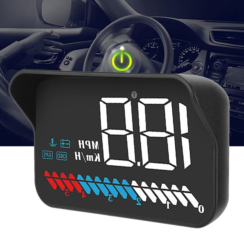Head Up Display LED Speedometer Color Projection Speed Warning M7