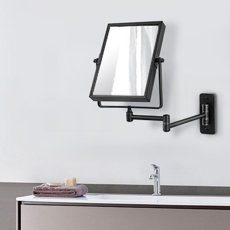 QiMH 3X Magnified Wall Mounted Mirror, Rectangular 8x6 Inch with