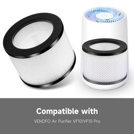 GoKBNY 2-Pack VF10 Replacement Filter Compatible with VENDFO VF10/VF10 Pro Purifier, H13 True HEPA Air Cleaner Filters