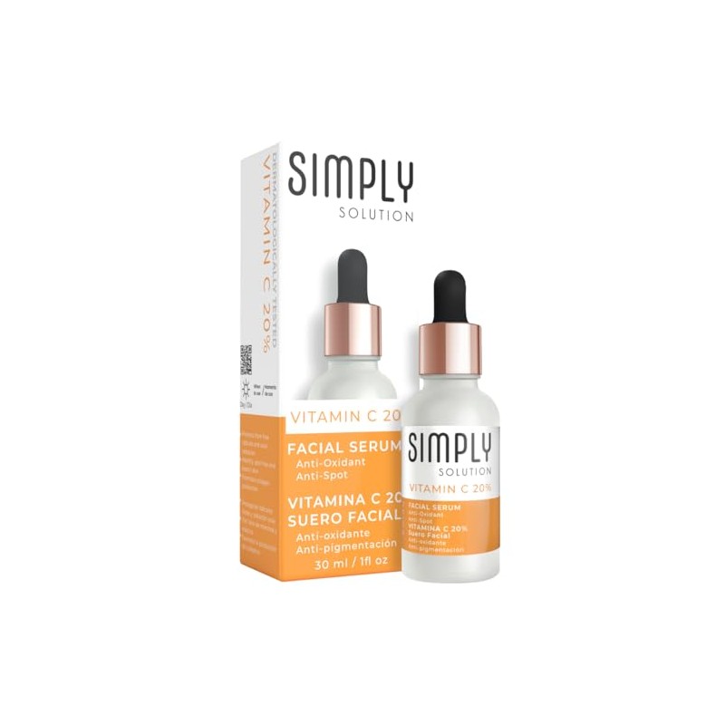 Suero Facial con Vitamina C 20%, Antioxidante, Anti-manchas, Iluminador, 30