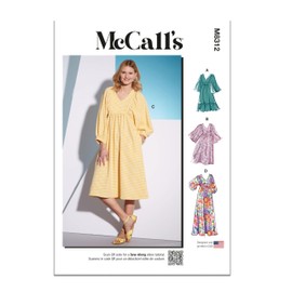 McCall's Misses' Dresses Sewing Pattern Kit, Design Code M8312, Sizes XSM-SML-MED